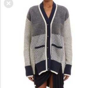 Prabal Gurung High-Low Intarsia Cardigan
